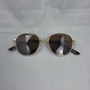 Marc‎ Hunter 7940 Sunglasses Unisex One Size Gold Round Metal Frame 52mm Retro